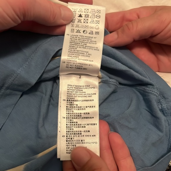 Men’s Sandro tie dye shirt in blue. - Picture 4 of 7